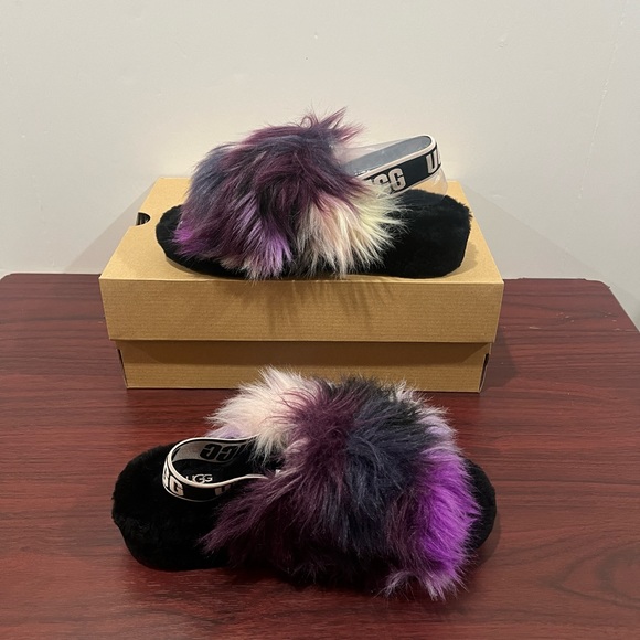 Ugg Fluff Yeah Slide, 1117326, Tie Dye Magnolia - Picture 4 of 12